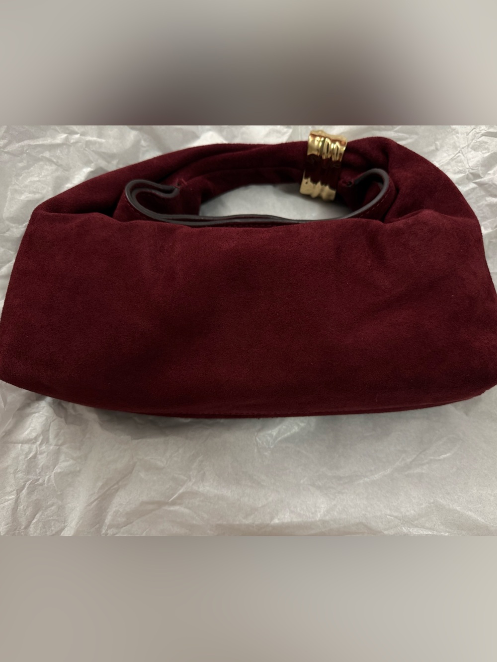 Madewell Mini Pouch in suede - Cranberry NWT